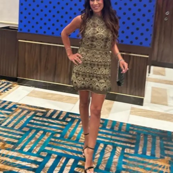 Catherine Deane Kate Dress Lave Antique Gold US 2 - Picture 12 of 17